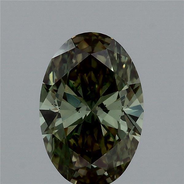 1.18 Ct. Fancy Green Oval Lab Grown Diamond