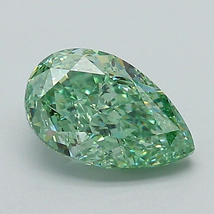 1.18 Ct. Fancy Vivid Green Pear Lab Grown Diamond