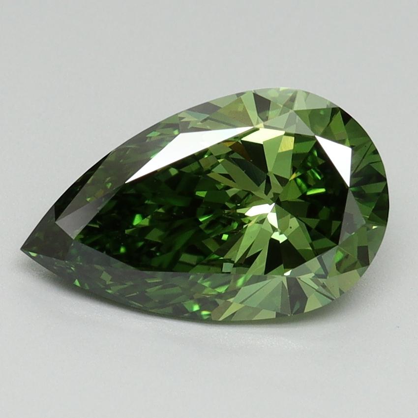 2.09 Ct. Fancy Vivid Green Pear Lab Grown Diamond