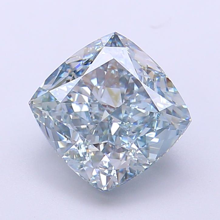 2.67 Ct. Fancy Intense  Blue Cushion Lab Grown Diamond