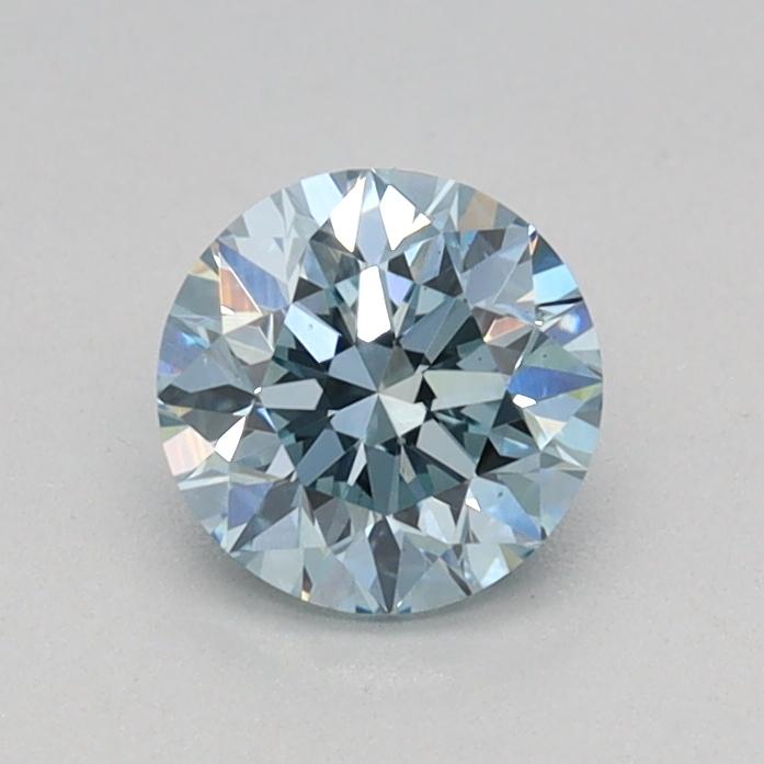 0.45 Ct. Fancy Vivid Blue Round Lab Grown Diamond