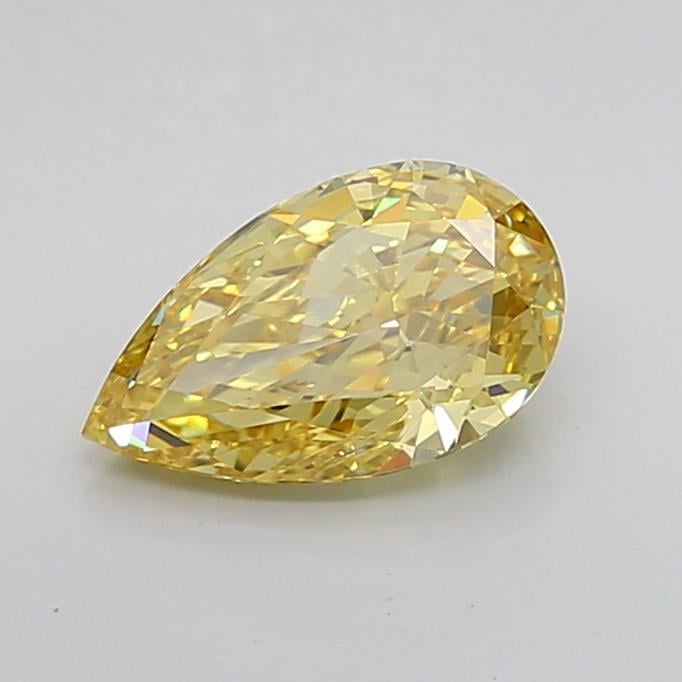 1.73 Ct. Fancy Intense Yellow Pear Lab Grown Diamond