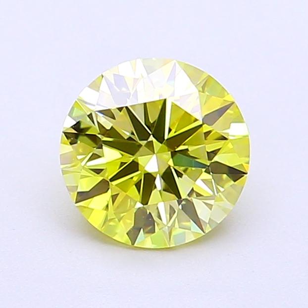 1.08 Ct. Fancy Intense  Yellow Round Lab Grown Diamond