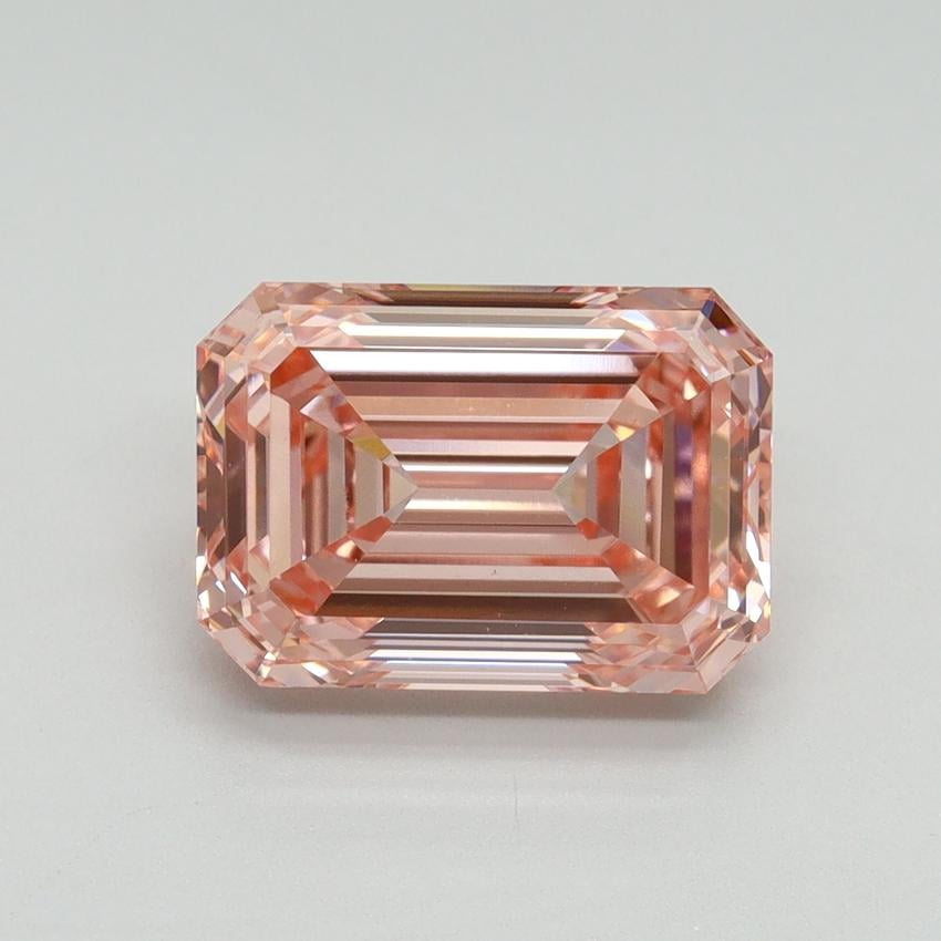 3.57 Ct. Fancy Vivid Pink Emerald Lab Grown Diamond