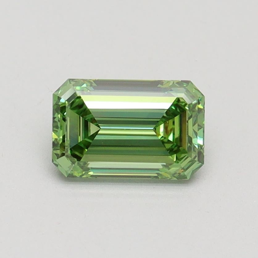 0.79 Ct. Fancy Vivid Green Emerald Lab Grown Diamond