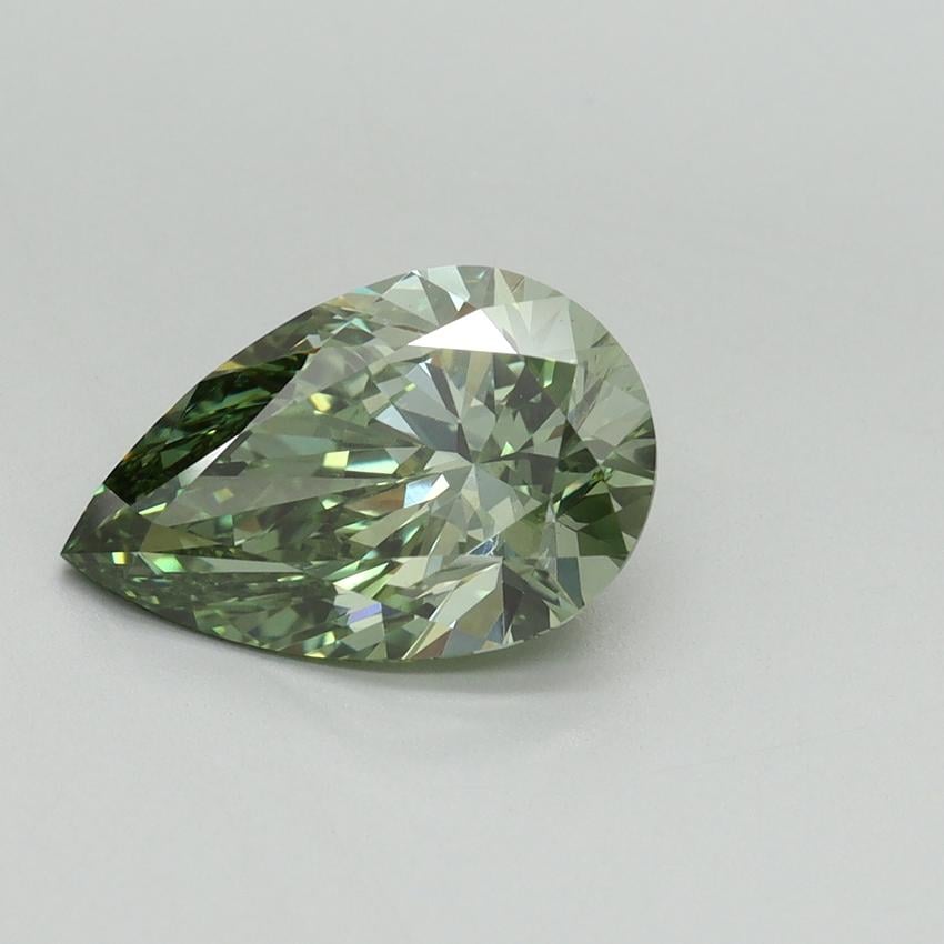2.08 Ct. Fancy Vivid Green Pear Lab Grown Diamond