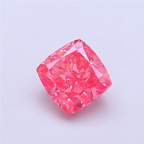 1.03 Ct. Fancy Vivid Pink Cushion Lab Grown Diamond