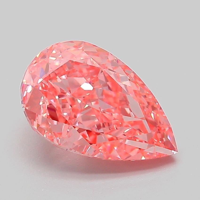 2.51 Ct. Fancy Vivid Pink Pear Lab Grown Diamond