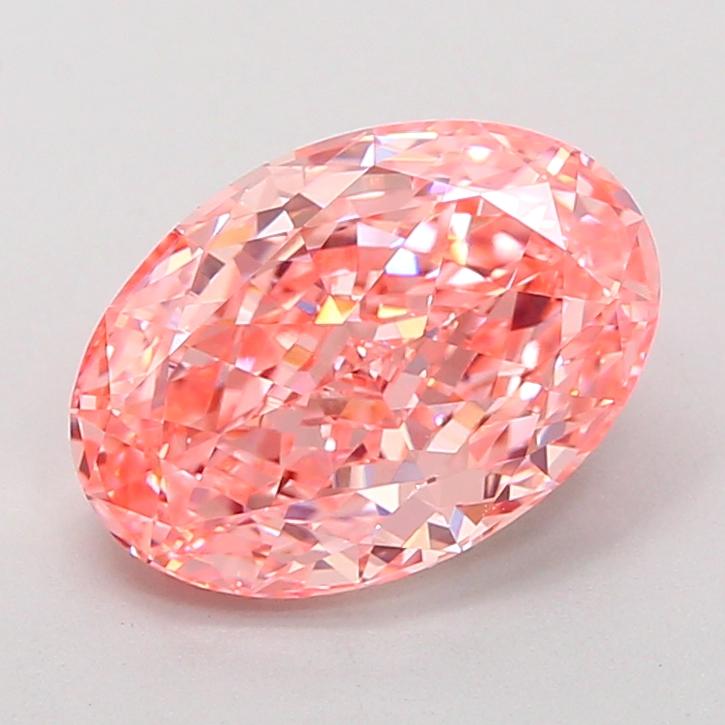 2.77 Ct. Fancy Vivid Pink Oval Lab Grown Diamond
