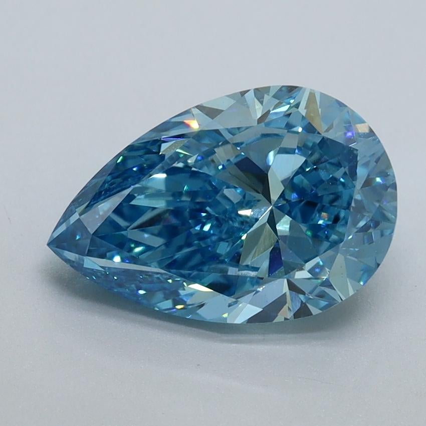 2.50 Ct. Fancy Vivid Blue Pear Lab Grown Diamond