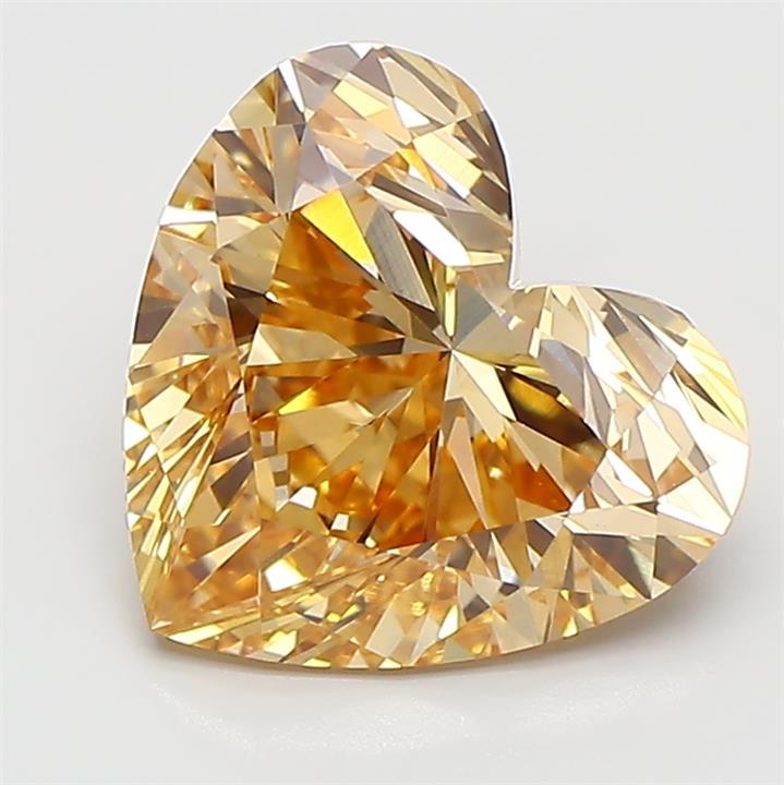 2.57 Ct. Fancy Yellow Heart Lab Grown Diamond