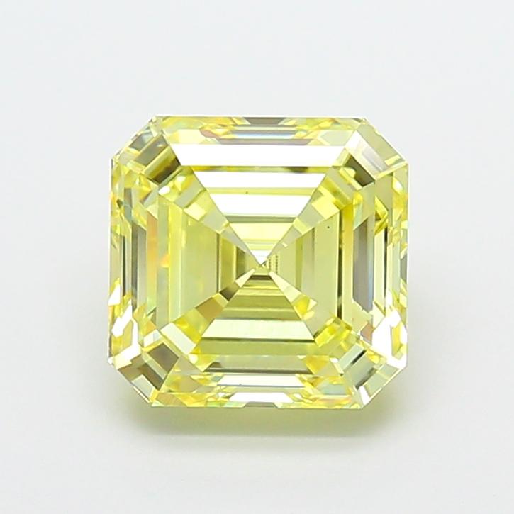 3.70 Ct. Fancy Yellow Asscher Lab Grown Diamond
