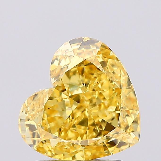 1.75 Ct. Fancy Vivid Yellow Heart Lab Grown Diamond