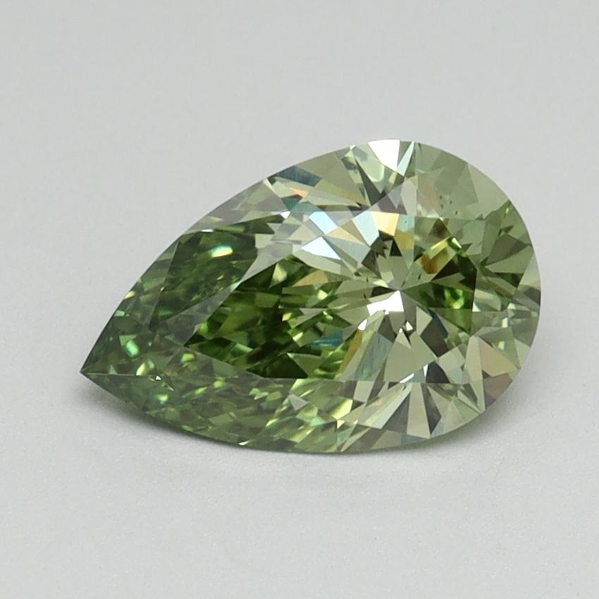 1.09 Ct. Fancy Vivid Green Pear Lab Grown Diamond