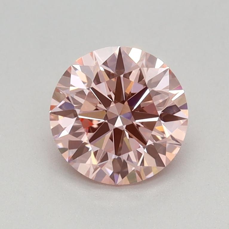 0.65 Ct. Fancy Vivid Pink Round Lab Grown Diamond