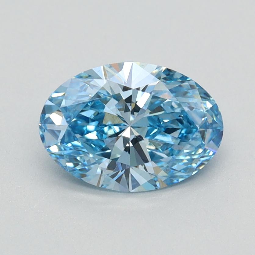 0.86 Ct. Fancy Vivid Blue Oval Lab Grown Diamond