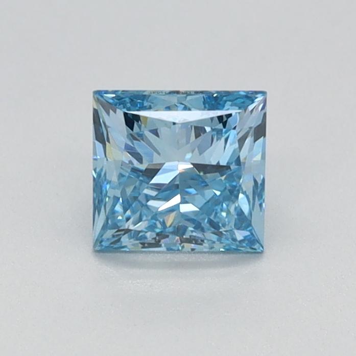 0.51 Ct. Fancy Vivid Blue Princess Lab Grown Diamond