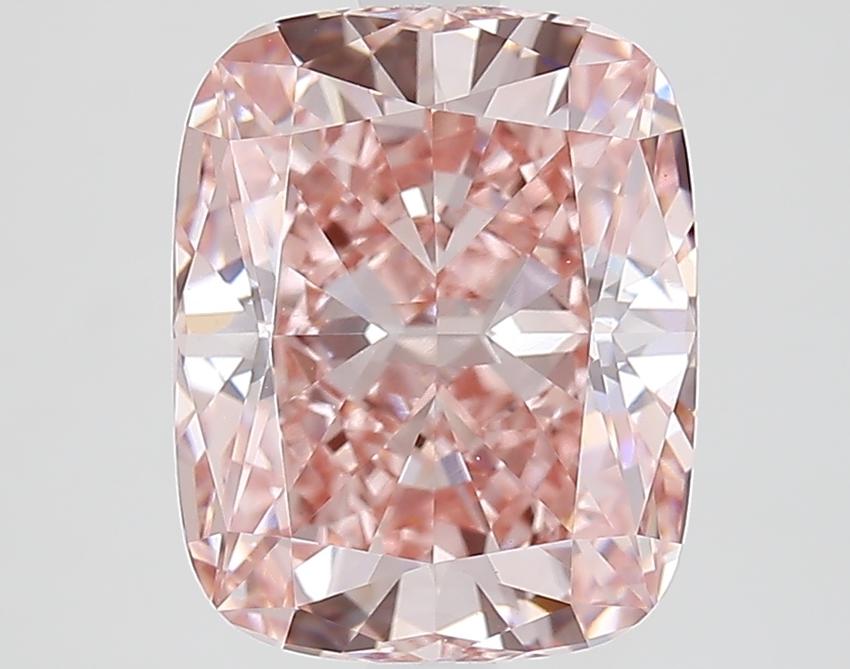 3.29 Ct. Fancy Intense Pink Cushion Lab Grown Diamond