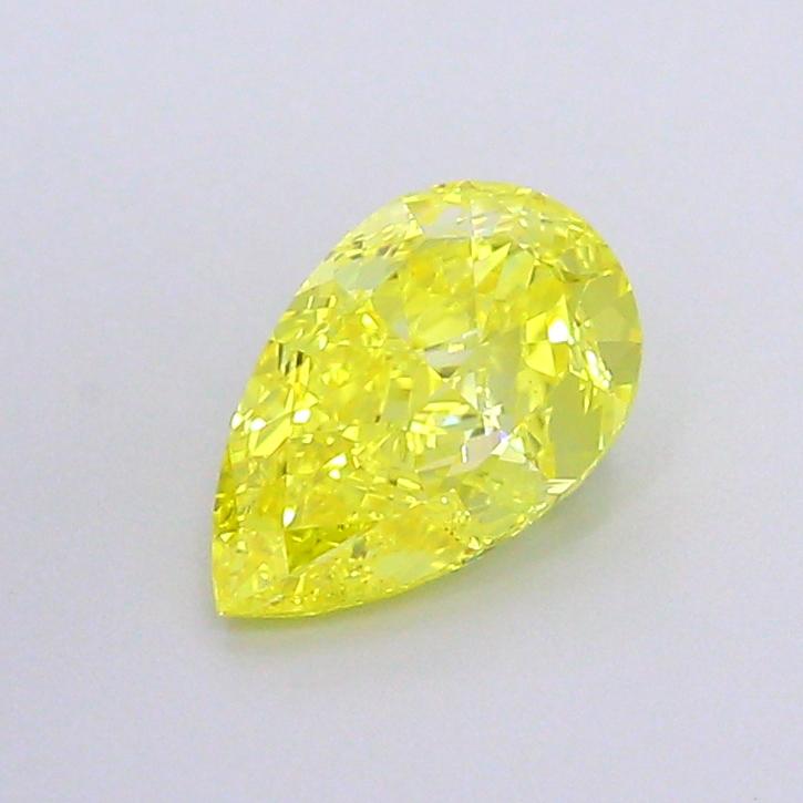 1.13 Ct. Fancy Vivid Yellow Pear Lab Grown Diamond