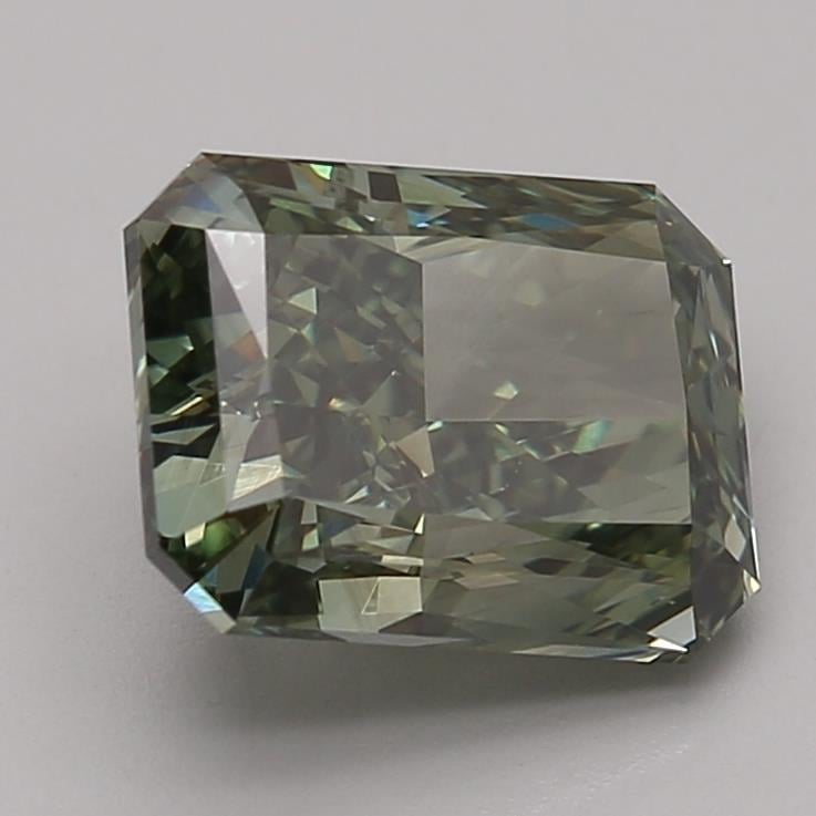 3.16 Ct. Fancy Vivid Green Radiant Lab Grown Diamond