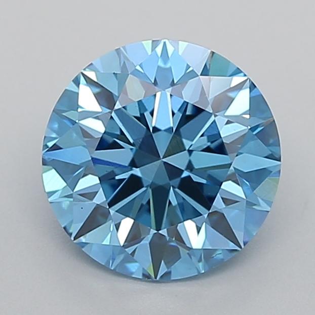 1.64 Ct. Fancy Vivid  Blue Round Lab Grown Diamond