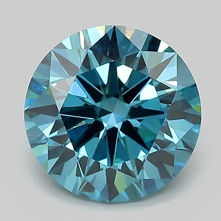 2.05 Ct. Fancy Vivid Blue Round Lab Grown Diamond
