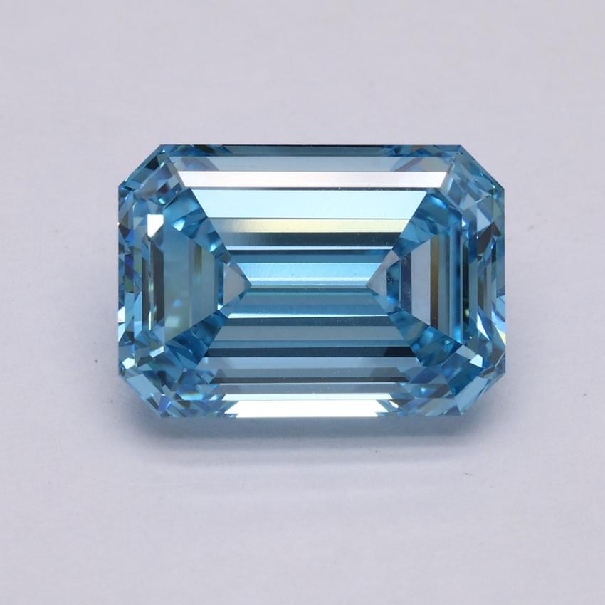5.06 Ct. Fancy Intense Blue Emerald Lab Grown Diamond