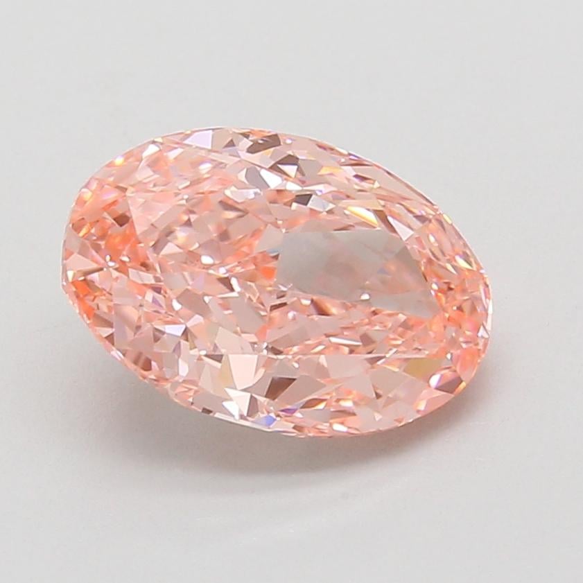 3.10 Ct. Fancy Vivid Pink Oval Lab Grown Diamond