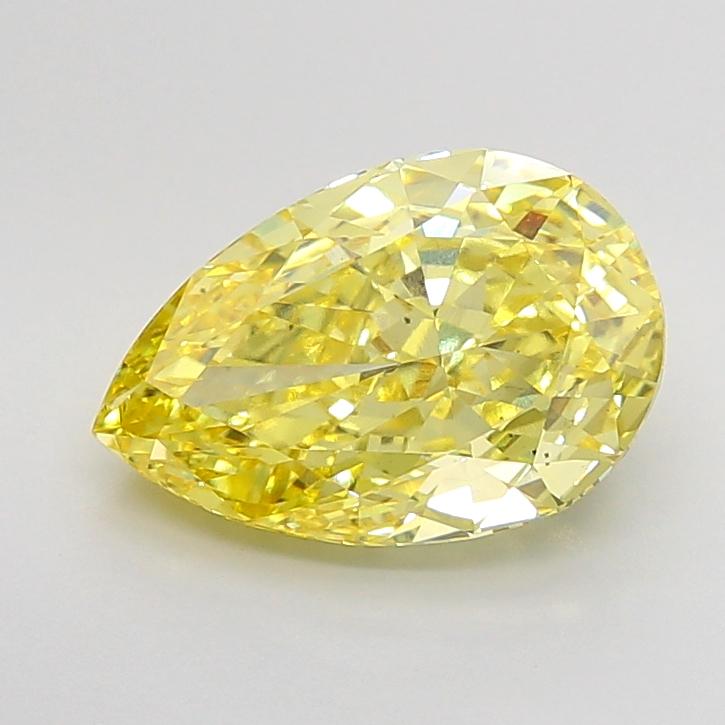 5.05 Ct. Fancy Vivid None Yellow Pear Lab Grown Diamond