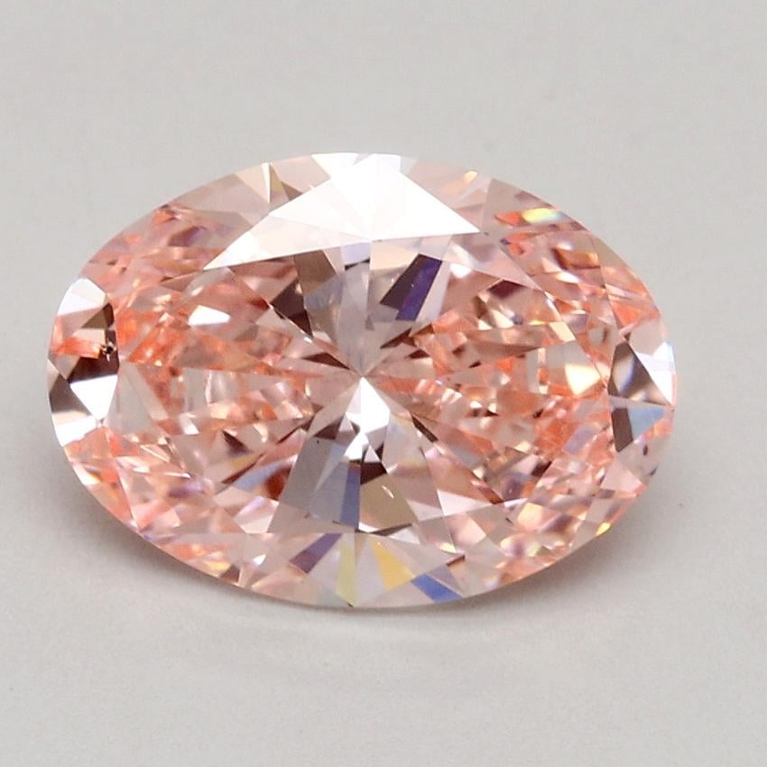 1.50 Ct. Fancy Intense Pink Oval Lab Grown Diamond