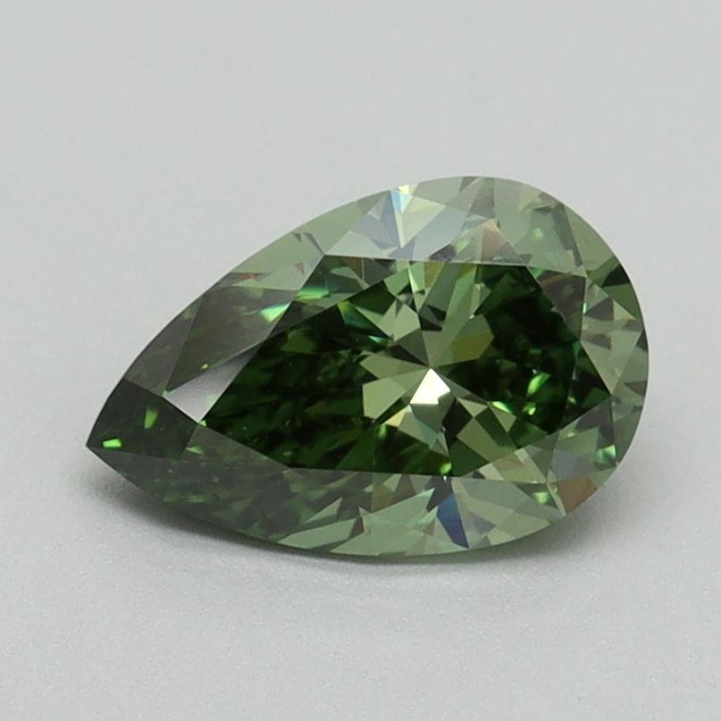 1.00 Ct. Fancy Vivid Green Pear Lab Grown Diamond