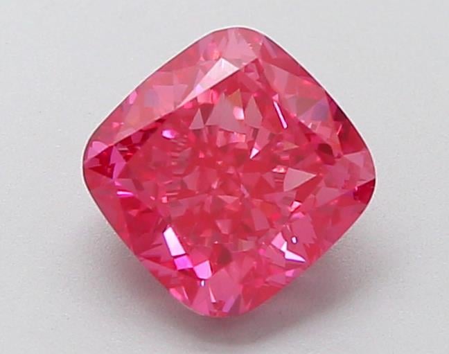 1.56 Ct. Fancy Vivid  Pink Cushion Lab Grown Diamond