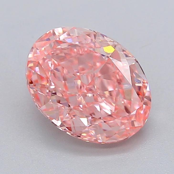 2.12 Ct. Fancy Vivid  Pink Oval Lab Grown Diamond