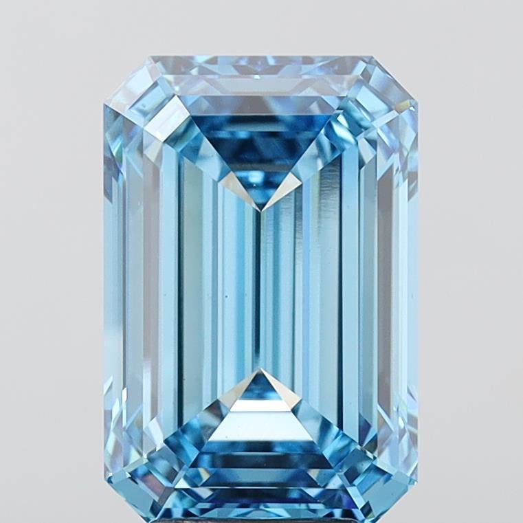 7.08 Ct. Fancy Vivid Blue Emerald Lab Grown Diamond