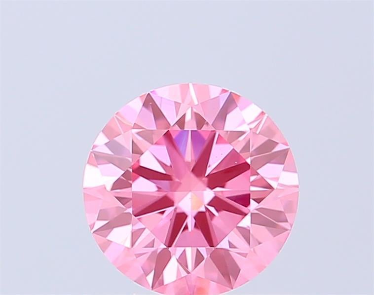 0.95 Ct. Fancy Vivid Pink Round Lab Grown Diamond
