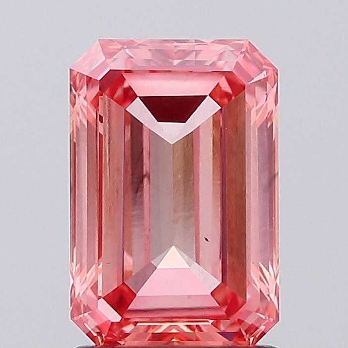 1.55 Ct. Fancy Vivid Pink Emerald Lab Grown Diamond