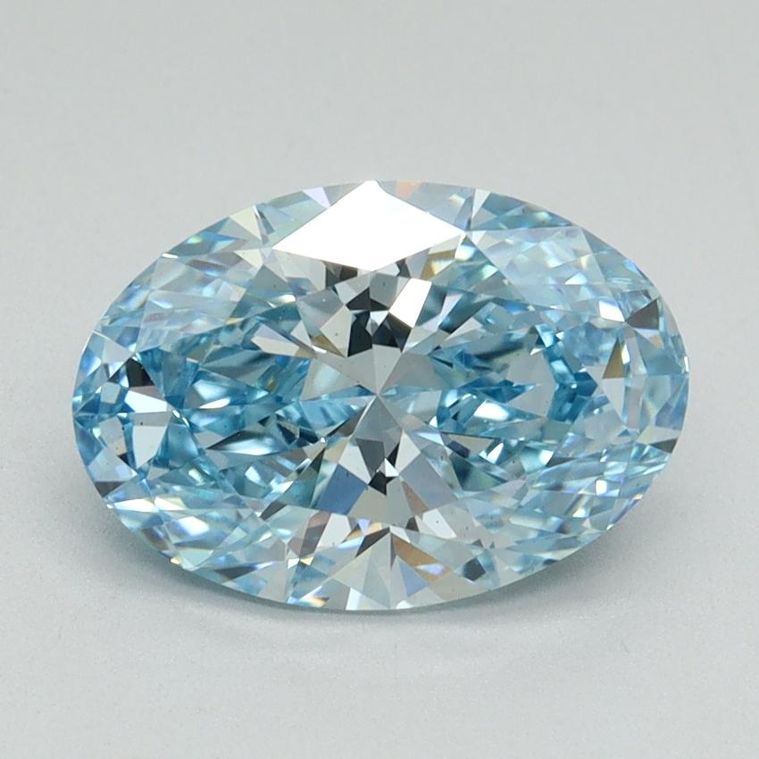 2.24 Ct. Fancy Vivid Blue Oval Lab Grown Diamond