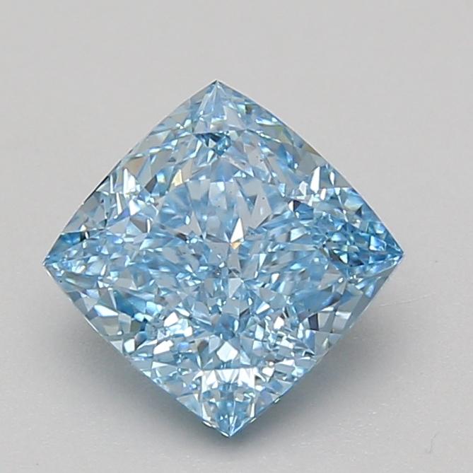 2.01 Ct. Fancy Vivid Blue Cushion Lab Grown Diamond
