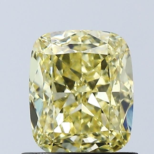 1.04 Ct. Fancy Vivid Yellow Cushion Lab Grown Diamond