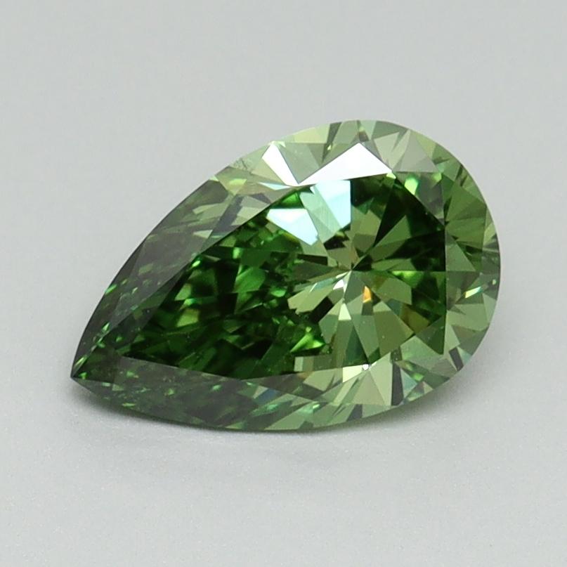 1.02 Ct. Fancy Vivid Green Pear Lab Grown Diamond