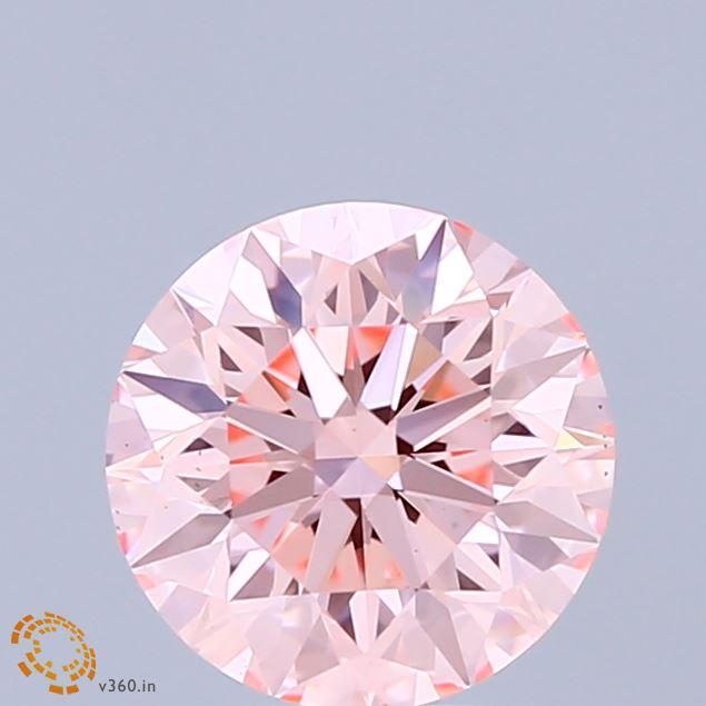 1.66 Ct. Fancy Intense Pink Round Lab Grown Diamond