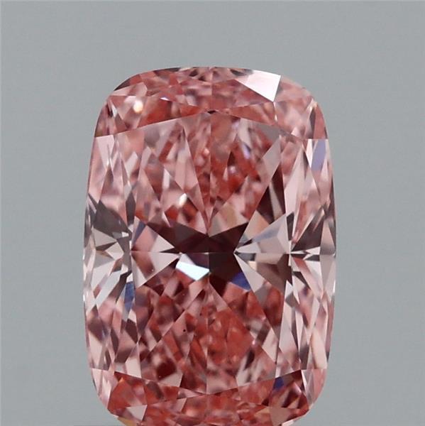1.10 Ct. Fancy Vivid Pink Cushion Lab Grown Diamond