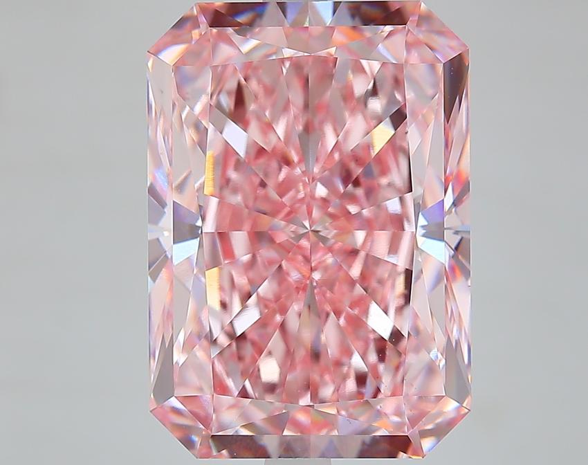 10.01 Ct. Fancy Vivid Pink Radiant Lab Grown Diamond