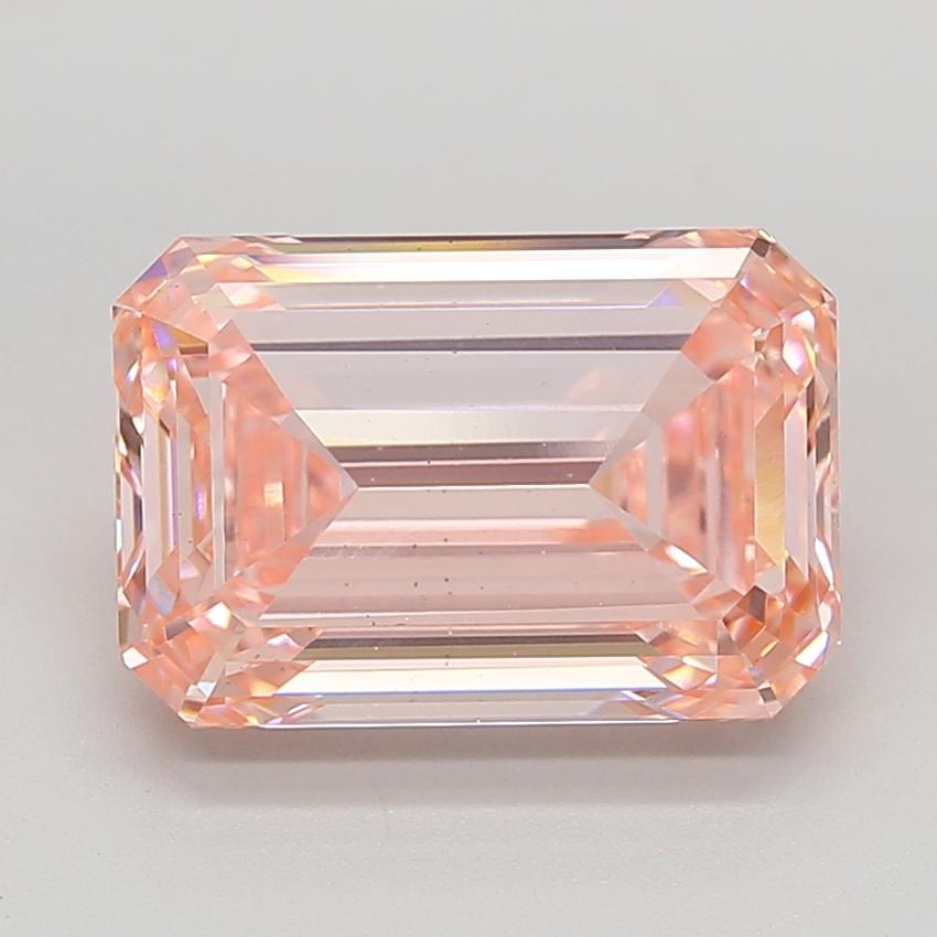 7.07 Ct. Fancy Intense  Pink Emerald Lab Grown Diamond
