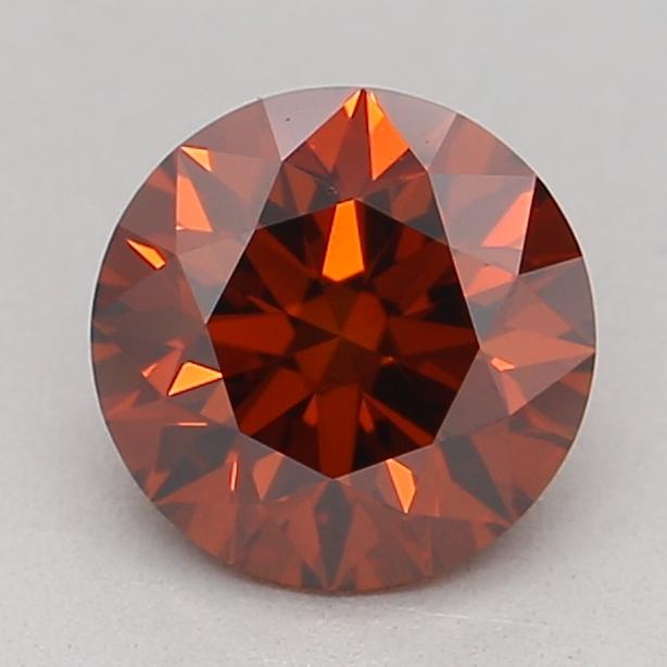 0.74 Ct. Fancy  Orange Round Lab Grown Diamond