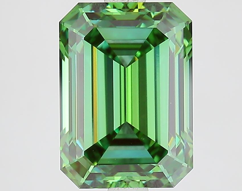 3.29 Ct. Fancy Vivid Green Emerald Lab Grown Diamond