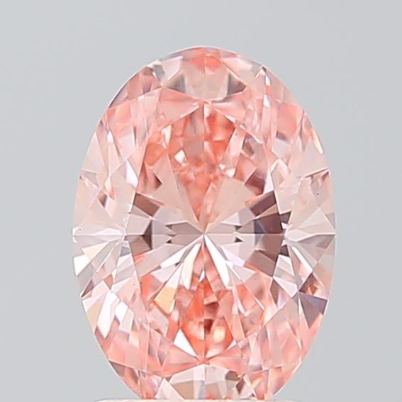1.58 Ct. Fancy Vivid Pink Oval Lab Grown Diamond