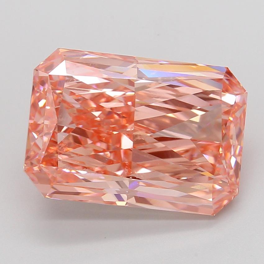 10.06 Ct. Fancy Vivid Pink Radiant Lab Grown Diamond
