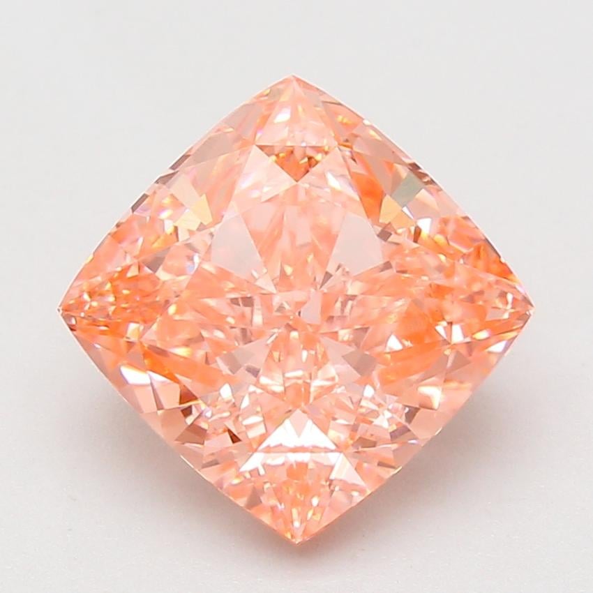 5.09 Ct. Fancy Vivid Pink Cushion Lab Grown Diamond