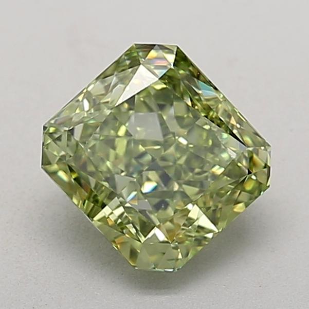 1.56 Ct. Fancy Vivid  Green Radiant Lab Grown Diamond